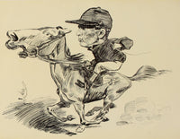 Turf in Caricature 1900 Poster Print by Jesse Sylvester