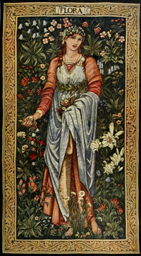 Flora Poster Print by E. Burne-Jones showcasing floral elegance.