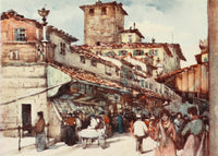 Florence & Some Tuscan Cities 1905 On the Ponte Vecchio Poster Print by R.C. Goff.