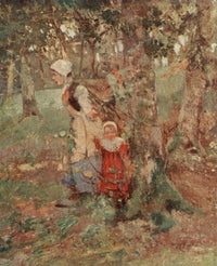 The Edge of the Wood Poster Print by William Hanna Clarke showcasing a serene woodland scene.