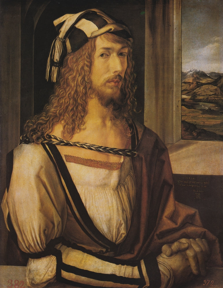 Self-Portrait 1498 Art Print by Albrecht Dürer