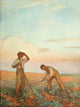 Hoeing Poster Print by George Clausen, showcasing agricultural life.
