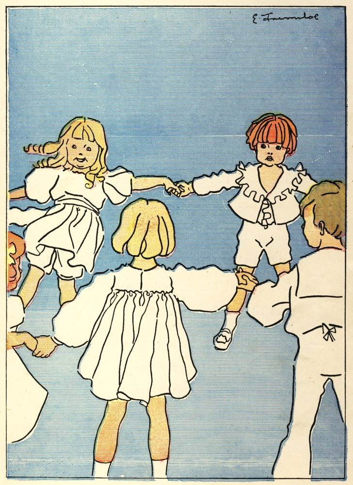 Our Darlings c.1908 Ring a Roses Poster Print by Edith Farmiloe