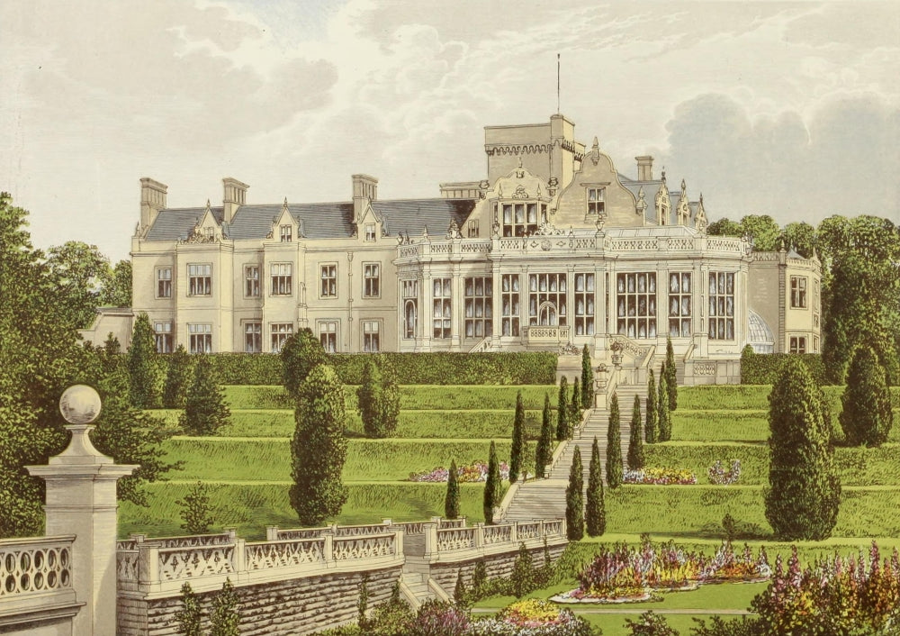 Views of Seats 1880 Easton Hall Poster Print by A.F. Lydon