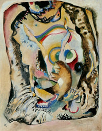 Painting on Light Ground 1916 Poster Print by Wassily Kandinsky, colorful abstract art.