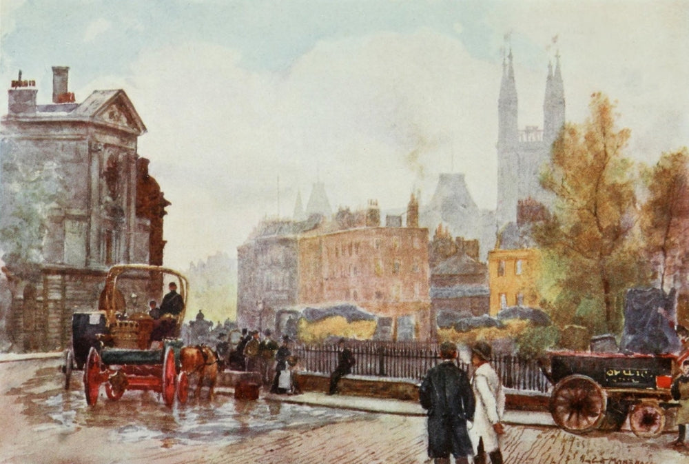 Scenery of London 1905 St. Bartholomew's Square Poster Print