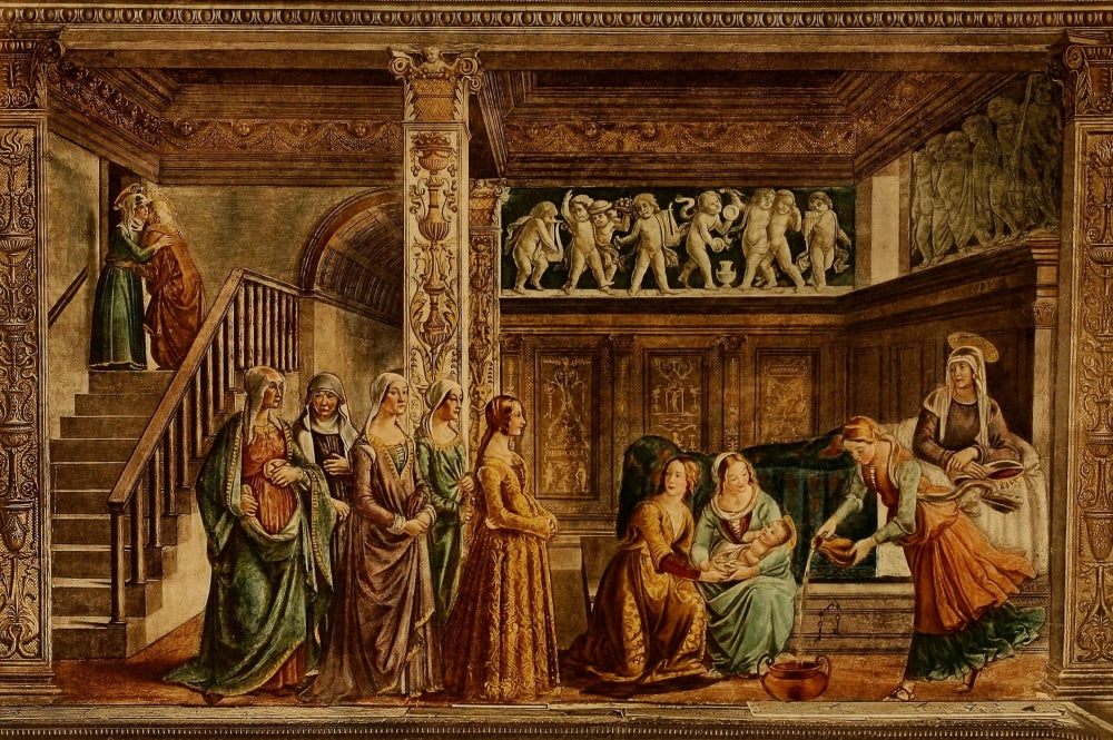 The Renaissance Birth of the Virgin Poster Print by Domenico Ghirlandaio