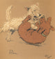 Mac 1912 Dog-fight Poster Print by Cecil Aldin depicting early 20th-century aviation.