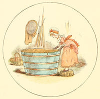 Marigold Garden Poster Print featuring Miss Molly & the Little Fishes by Kate Greenaway