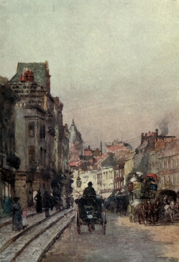 Familiar London 1904 Brompton Road, Looking East Poster Print by Rose Barton