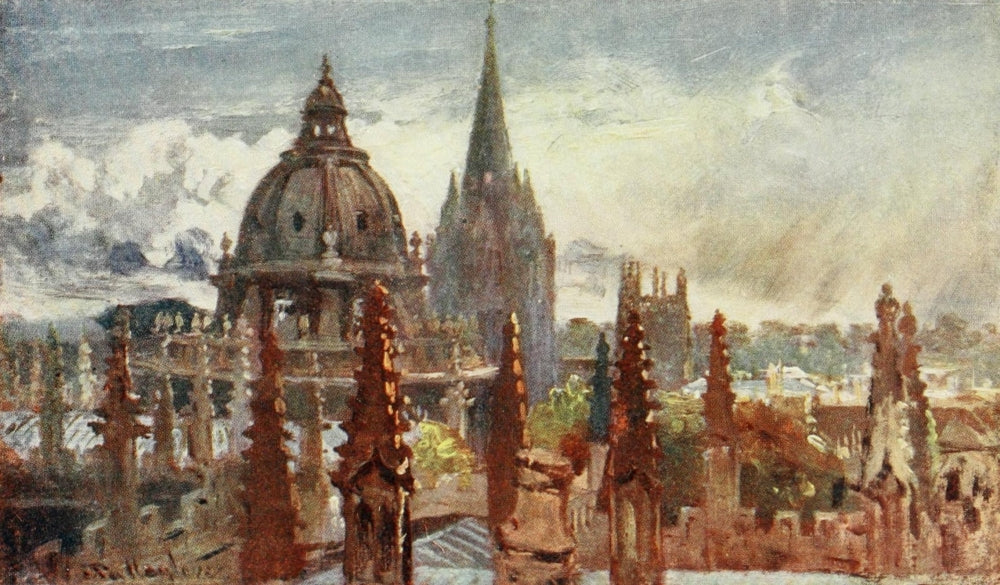 Oxford 1922 View from the Sheldonian Theatre Poster Print by John Fulleylove