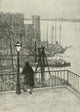 New York Sketches 1902 Looking Up East River from 59th St Poster Print by Jules Guerin