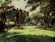 Gardens of Celebrities 1918 Lambeth Palace Poster Print featuring lush historic gardens.