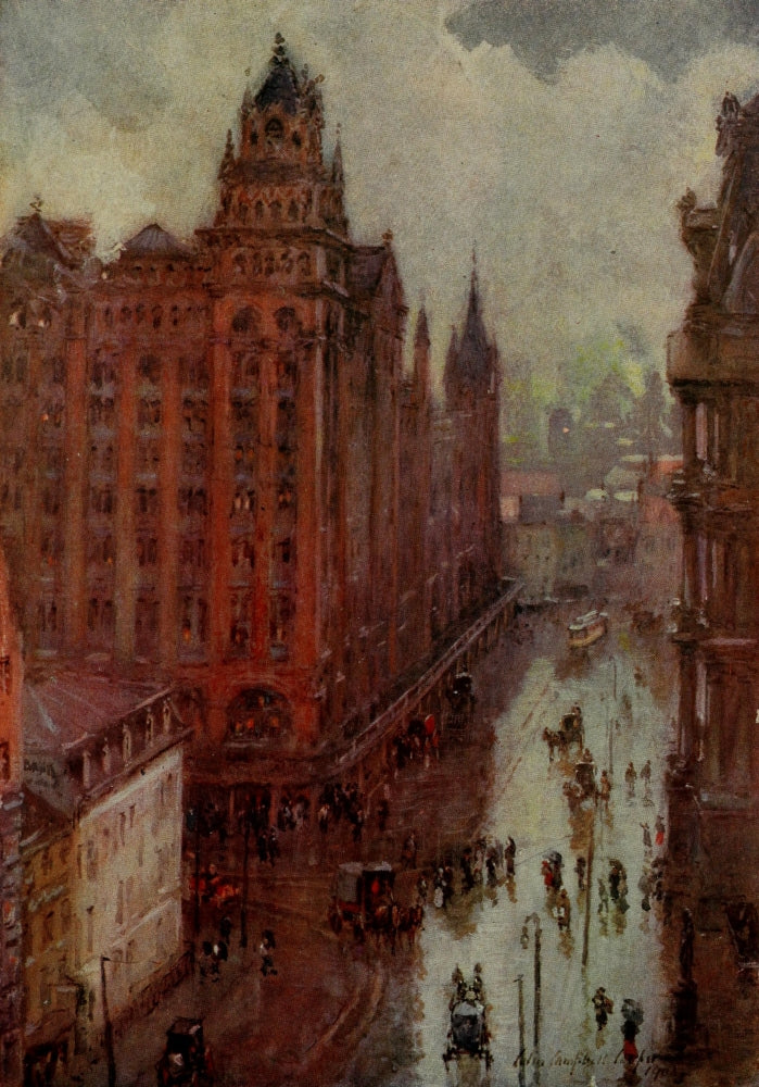 Appleton's Magazine 1903 Broad Street Philadelphia Poster Print by Colin Campbell Cooper