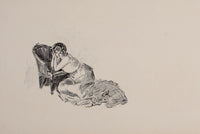 Social Ladder 1902 Lady by Chair Poster Print by Charles Dana Gibson