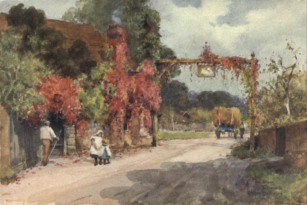 Sussex 1906 Swan Hotel Fittleworth Poster Print by Wilfrid Ball