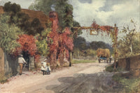 Sussex 1906 Swan Hotel Fittleworth Poster Print by Wilfrid Ball
