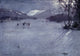 English Lakes 1908 Skating by Moonlight on Windermere poster print featuring serene winter scene.
