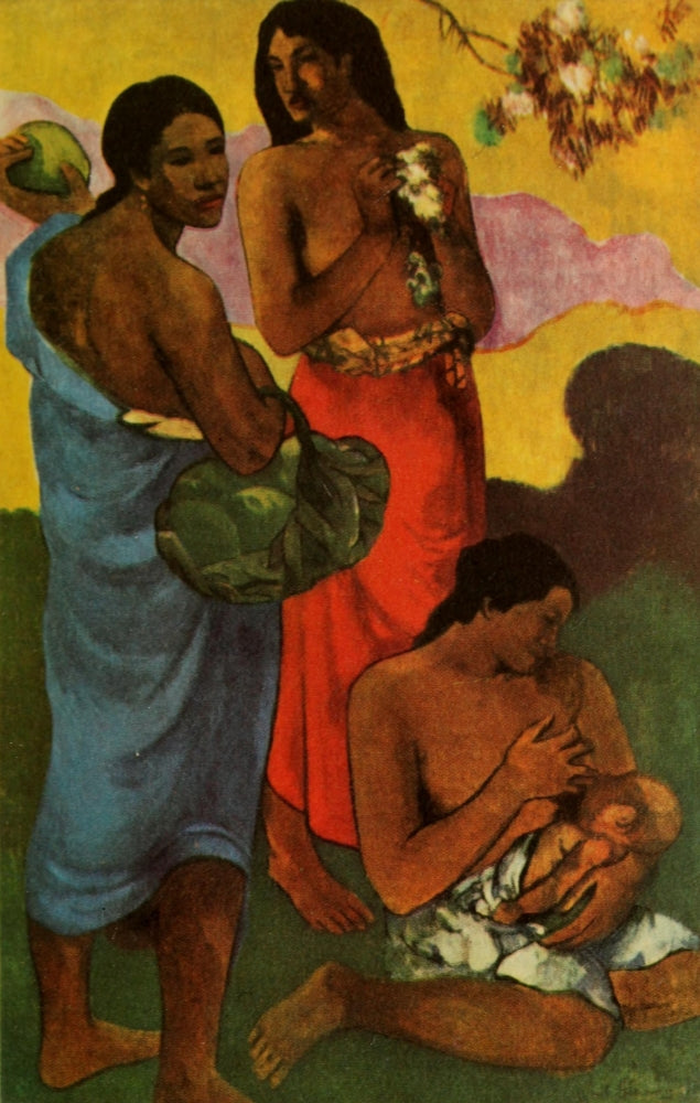 Maternity 1896 Fine Art Print by Paul Gauguin showcasing vibrant colors and emotional depth.