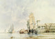 British Water Colour Painting 1908 On Thames Poster Print by George H. Chambers