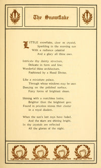 Christmas & New Year Carols 1911 The Snowflake Poster Print by John F. Herget