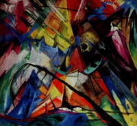 Tyrol 1914 Poster Print by Franz Marc - colorful landscape artwork