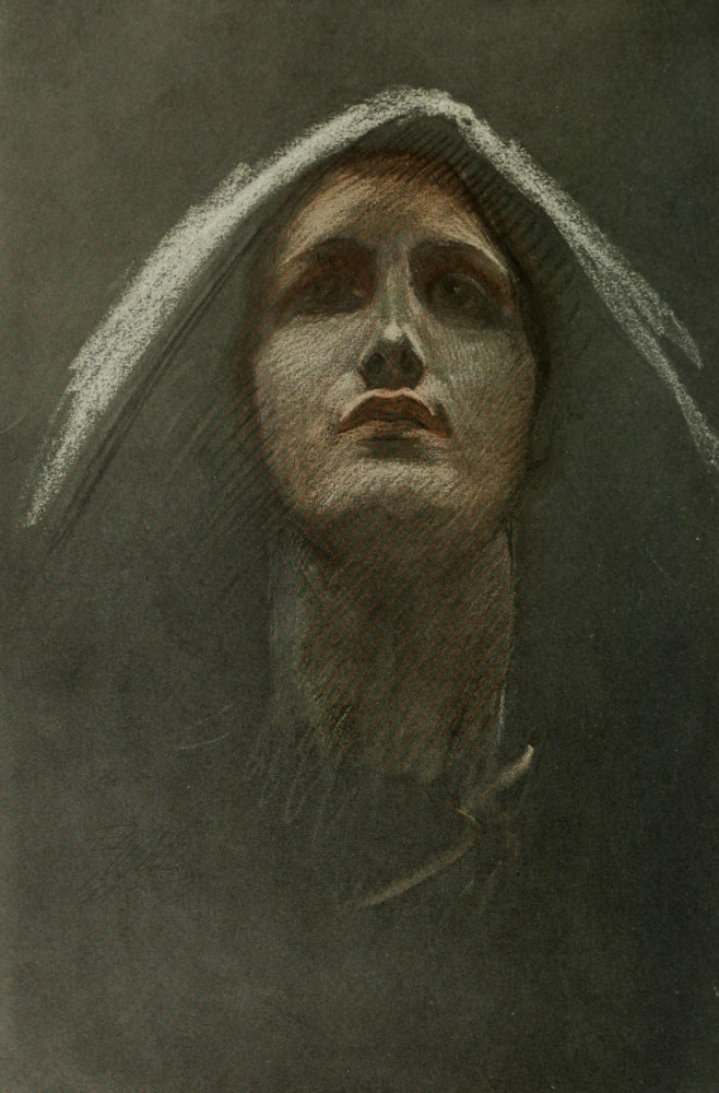 Scribner's 44 Study for Head Poster Print by Edwin Austin Abbey
