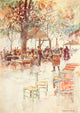 Constantinople 1906 Open-Air Cafe Art Print by Warwick Goble