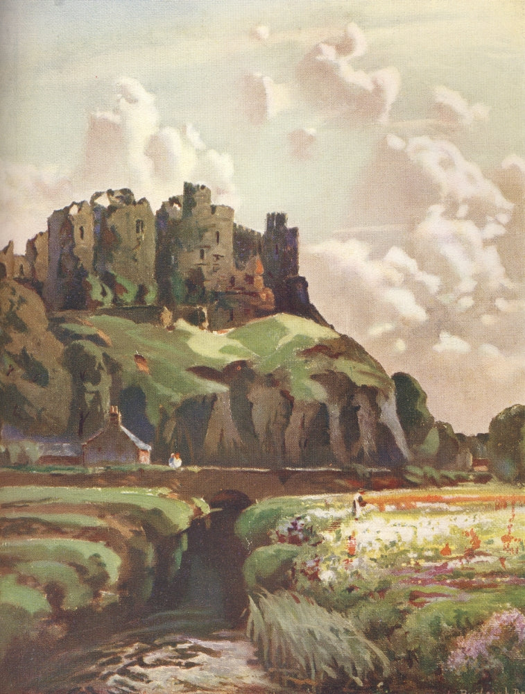 Harlech Castle Poster Print by Louis Burleigh Bruhl, beautiful British landscape art.