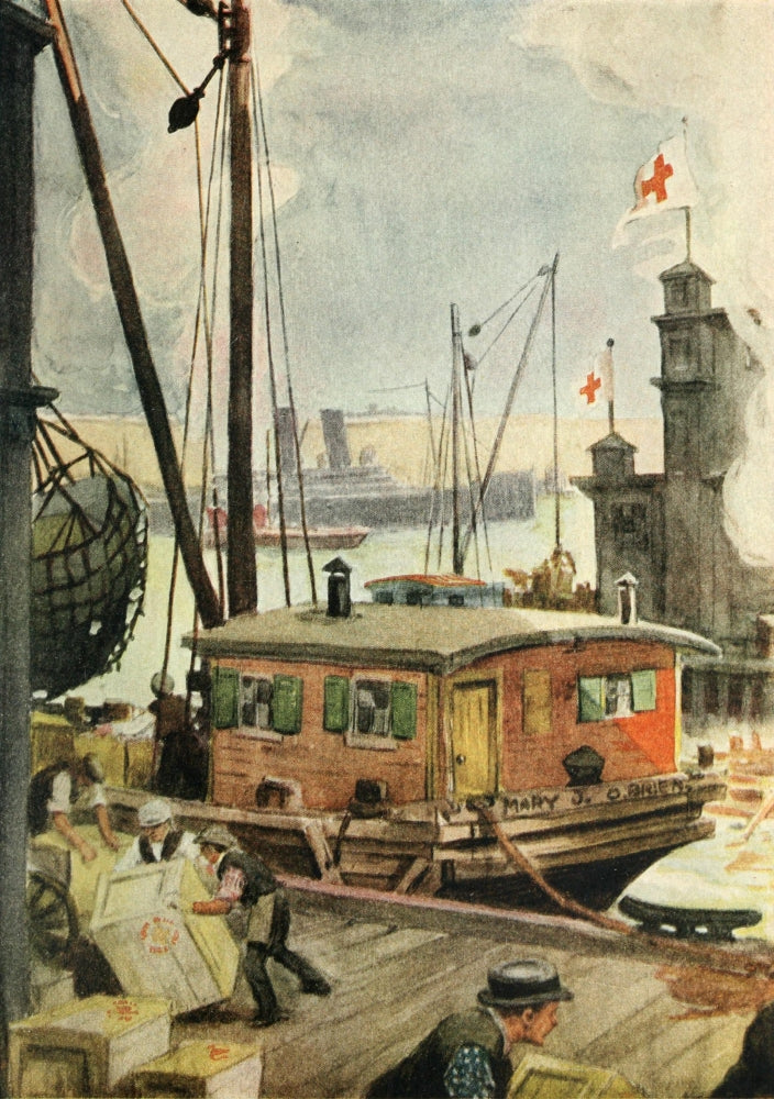 Harper's Library of World War 1920 Poster Print by R.M. Brinkerhoff, historical artwork