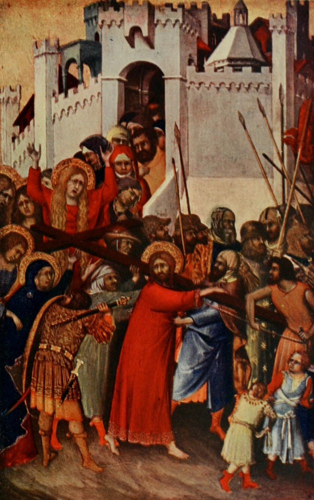 History of Painting 1912 Christ Bearing His Cross Poster Print by Simone Martini.