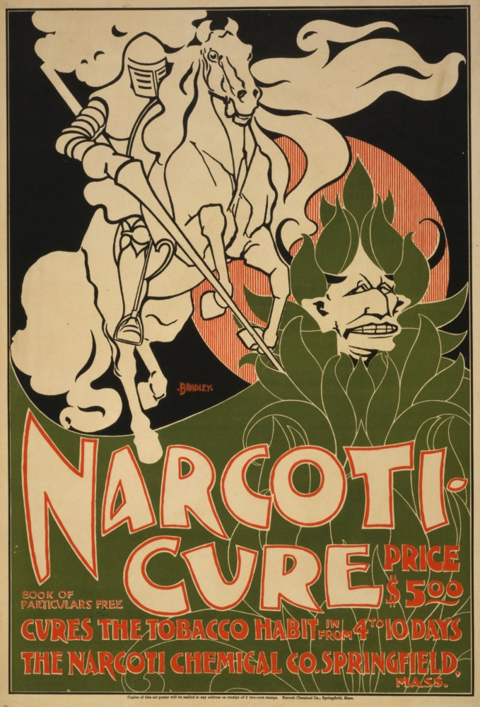 Narcoti-cure 1895 Poster Print by William H. Bradley