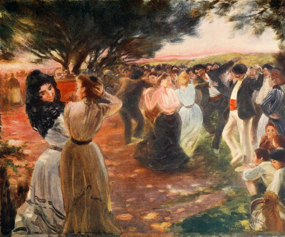 Danse Basque Poster Print by Albert Besnard showcasing traditional dance.