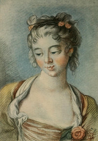 Portrait of a Girl Poster Print by Louis-Marin Bonnet, 1916 artwork