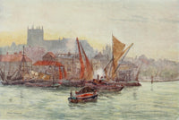 Scenery of London 1905 Millbank Westminster Poster Print