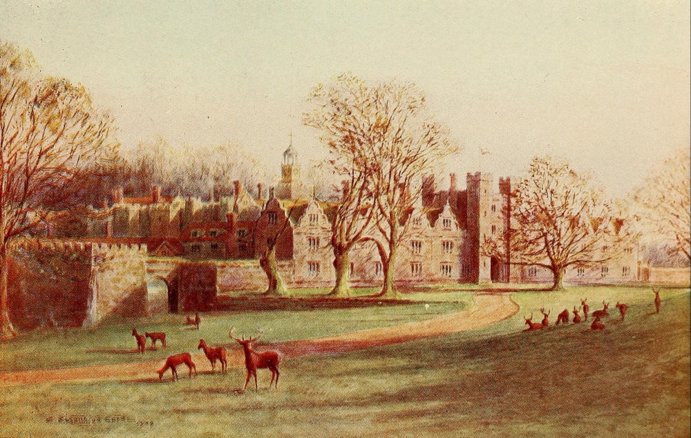 English Homes & Villages 1909 Knole NW Front Poster Print by Charles E. Corke