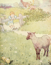 Nursery Rhymes Baa Baa Black Sheep Poster Print by Leonard Leslie Brooke