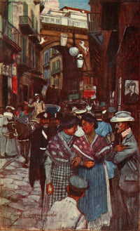 Naples Past & Present 1905 Strada di Chiaia Poster Print by Maurice Grieffenhagen