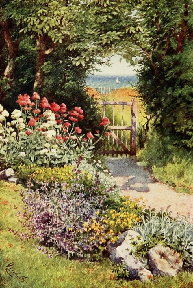The Herb-Garden 1911 Garden Poster Print by Isabelle Forrest