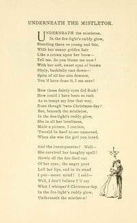 In Varying Moods 1898 Underneath the Mistletoe Poster Print by William H. Cline