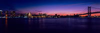 Ben Franklin Bridge Poster Print over Delaware River in Philadelphia
