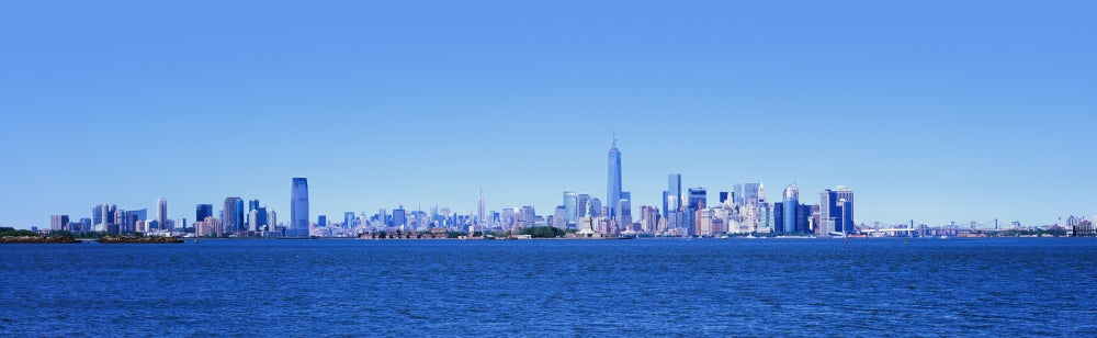 Buildings at Waterfront Poster Print showcasing New York City's skyline.