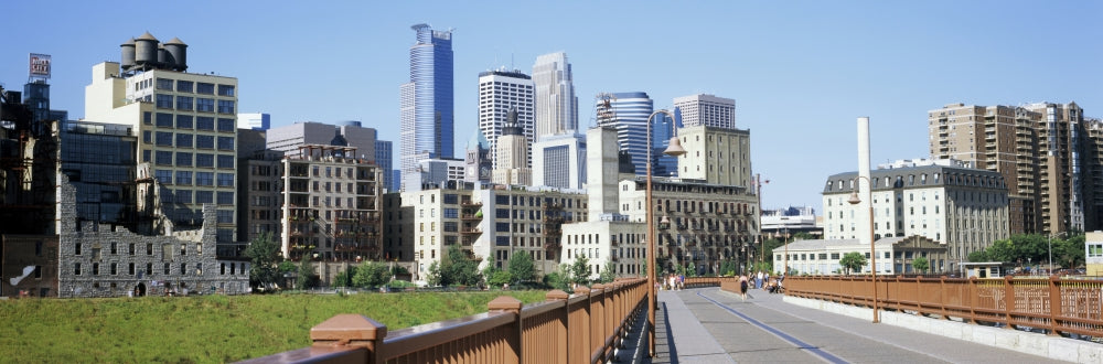 Skyscrapers in Minneapolis Cityscape Poster Print