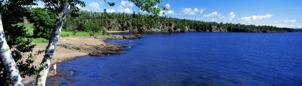 Lake Superior view poster print showcasing Duluth, Minnesota's serene landscape.