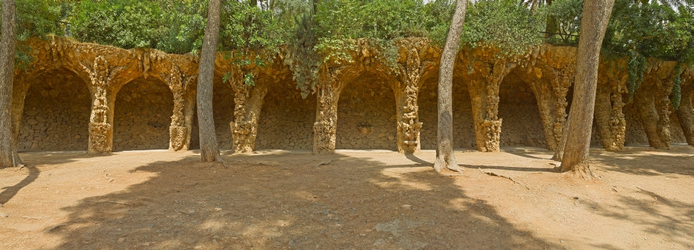 Elevated viaducts in Parc Guell, Barcelona Poster Print by Panoramic Images