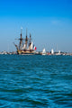 L'Hermione ship in the Charente Estuary, France poster print.