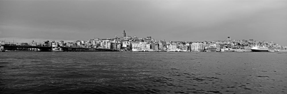 Galata Bridge and Golden Horn Poster Print showcasing Istanbul's iconic landscape.