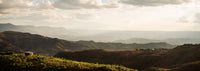 Elevated view of Lalibela landscape at dusk poster print.