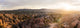 Sunset view over Red Valley from Aktepe Hill in Cappadocia, Turkey