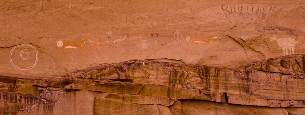 Petroglyphs on sandstone from Canyon de Chelly National Monument, Arizona poster print